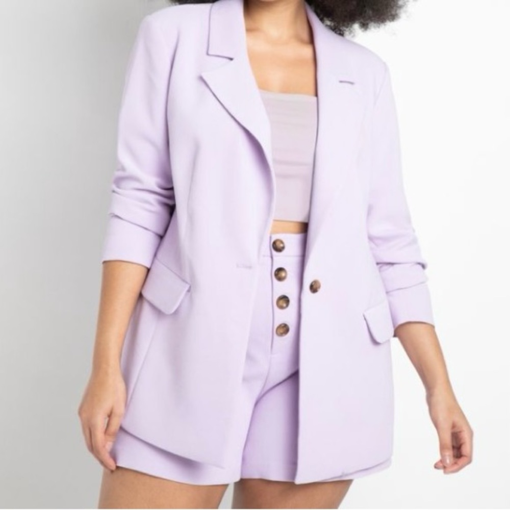 ELOQUII NWT Women's Lavender Blazer and Short Set